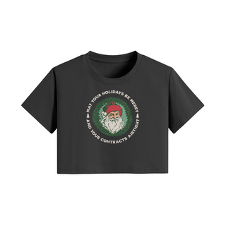 May Your Holidays Be Merry And Your Contracts Airtight Cropped Tee