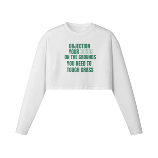 Touch Grass Cropped Sweatshirt