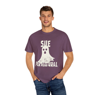 Sue - pernatural Ghost Unisex T-Shirt, Funny Halloween Tee, Perfect for Spooky Season, Casual Wear, Gift for Ghost Lovers, Vibrant Orange - *This is not legal advice