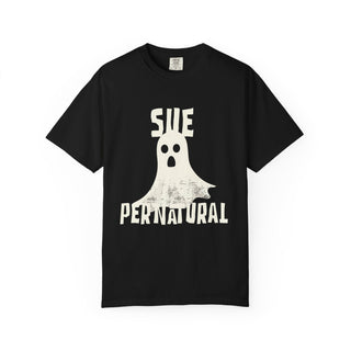 Sue - pernatural Ghost Unisex T-Shirt, Funny Halloween Tee, Perfect for Spooky Season, Casual Wear, Gift for Ghost Lovers, Vibrant Orange - *This is not legal advice