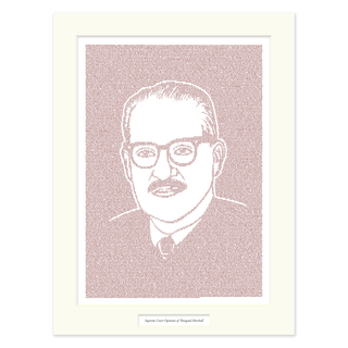 Supreme Court Opinions of Thurgood Marshall Matted Print - *This is not legal advice