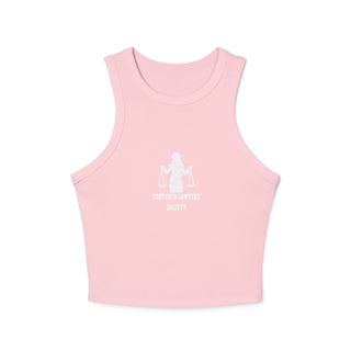 Tortured Lawyers Society Women's Micro Rib Racer Tank Top - *This is not legal advice