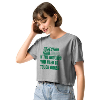 Touch Grass Women’s crop top - *This is not legal advice