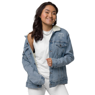 Unisex denim sherpa jacket - *This is not legal advice