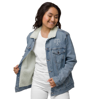 Unisex denim sherpa jacket - *This is not legal advice