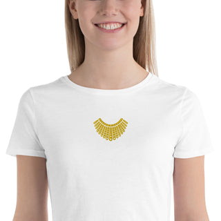 RBG Collar Embroidered Women’s Crop Tee