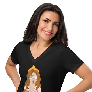 Here for the Justice Women’s relaxed v-neck t-shirt