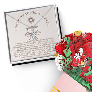 You're a Lawyer Necklace and Sweet Devotions Bouquet - *This is not legal advice