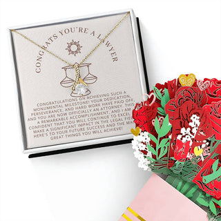 You're a Lawyer Necklace and Sweet Devotions Bouquet - *This is not legal advice