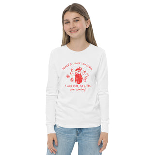 Santa's Under Contract Youth long sleeve tee