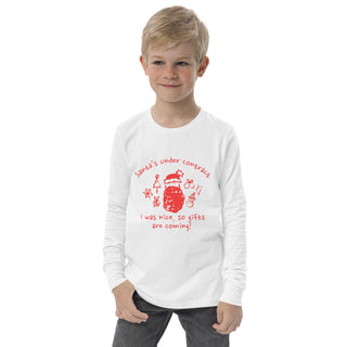 Santa's Under Contract Youth long sleeve tee