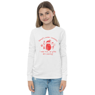 Santa's Under Contract Youth long sleeve tee