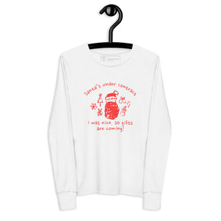 Santa's Under Contract Youth long sleeve tee