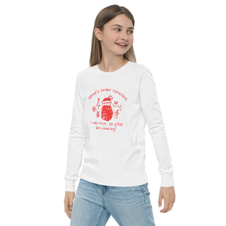 Santa's Under Contract Youth long sleeve tee