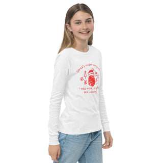 Santa's Under Contract Youth long sleeve tee